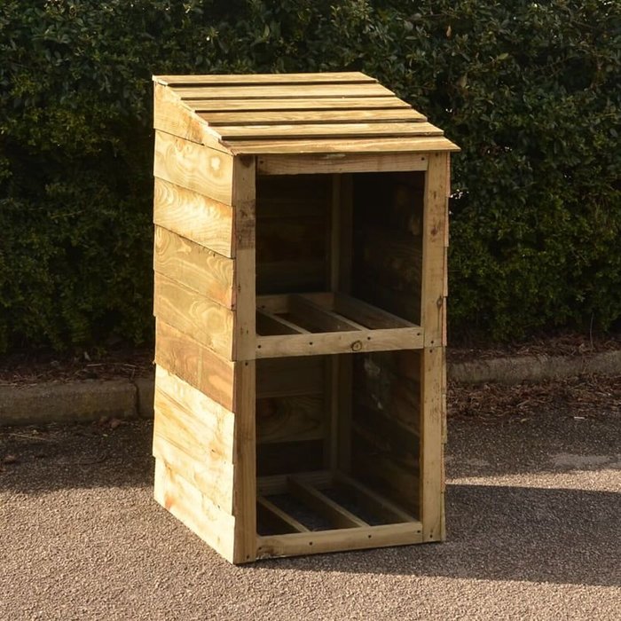 The Range | The House Nameplate Company Recyling Bin Store with Doors for 2 Bins and 2 Address Stickers - Wood The House Nameplate Company Recyling Bin Store with Doors for 2 Bins and 2 Address Stickers - Wood