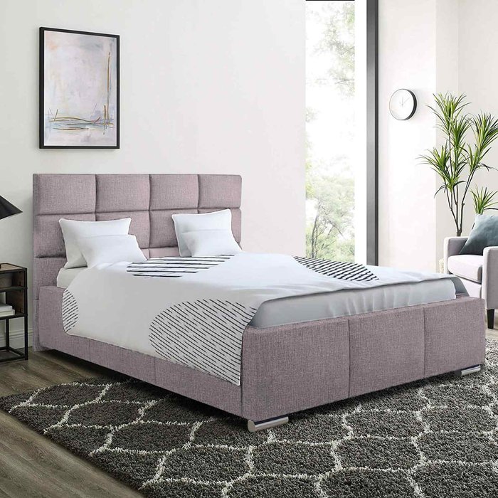 The Range | Gerali Bed Super King Plush Velvet Pink Gerali Bed Super King Plush Velvet Pink