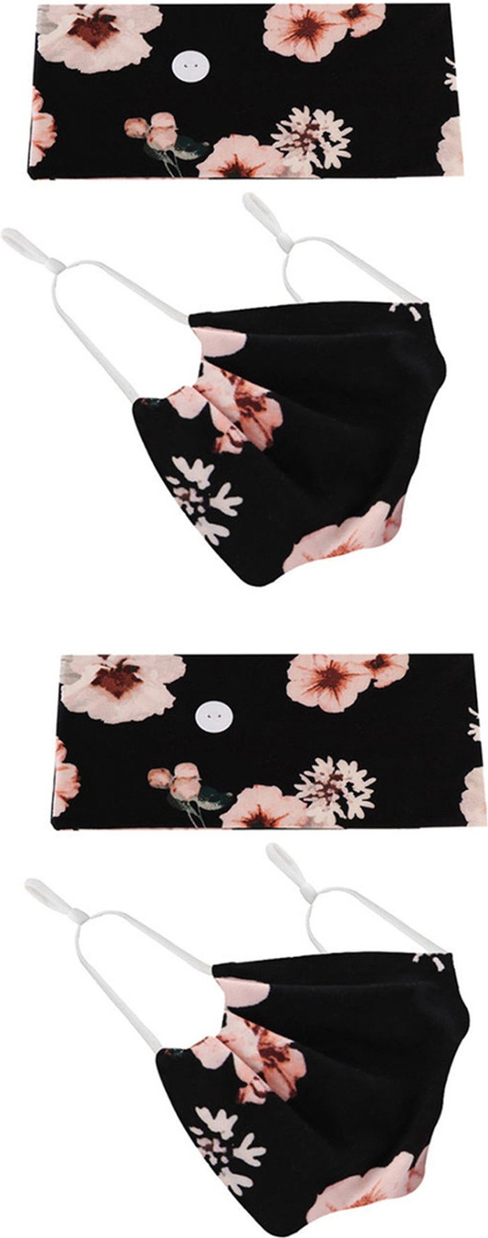 The Range | Headband and Face Mask Set - Flower x2 / 2 Headband and Face Mask Set - Flower x2 / 2