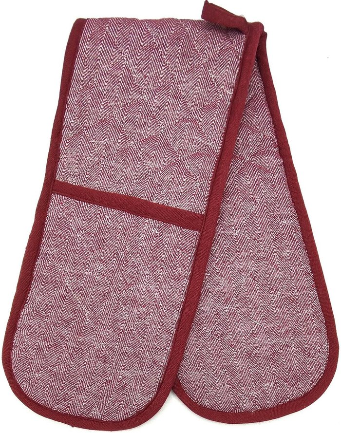 The Range | Heat Resistant Double Oven Gloves - Maroon Plain Double Heat Resistant Double Oven Gloves - Maroon Plain Double