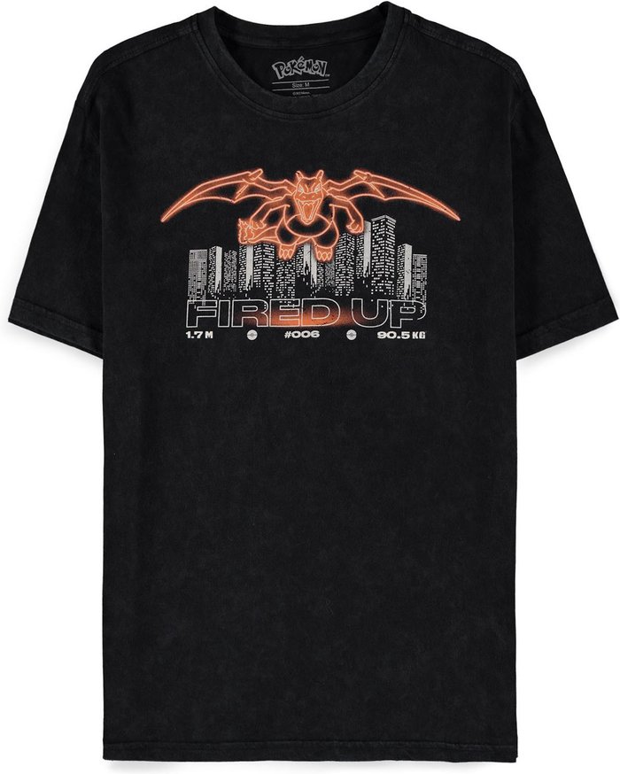 The Range | Pokemon POKEMON Charizard Fired Up T-Shirt - Black / 195g Pokemon POKEMON Charizard Fired Up T-Shirt - Black / 195g