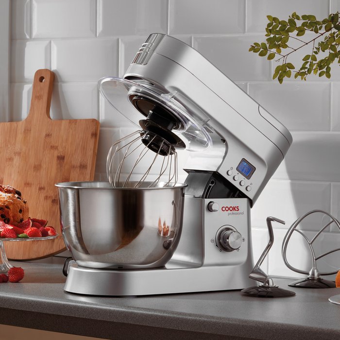 The Range | Cooks Professional Cooks Professional G1187 1200W Stand Mixer - Silver Cooks Professional Cooks Professional G1187 1200W Stand Mixer - Silver