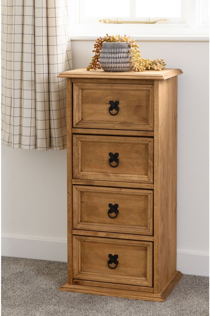 The Range | Seconique Corona Four Drawer CD Chest - Pine Seconique Corona Four Drawer CD Chest - Pine
