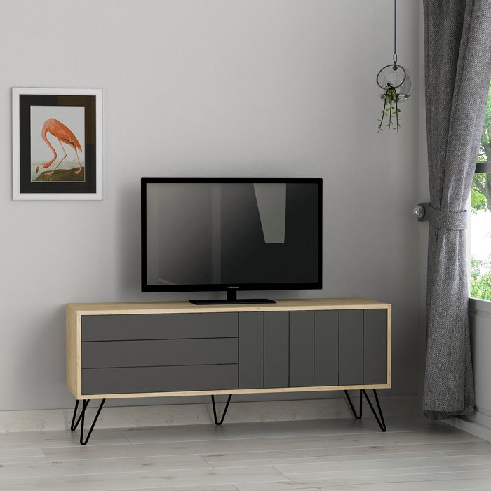 The Range | Decortie Picadilly TV Stand - Anthracite Grey Decortie Picadilly TV Stand - Anthracite Grey