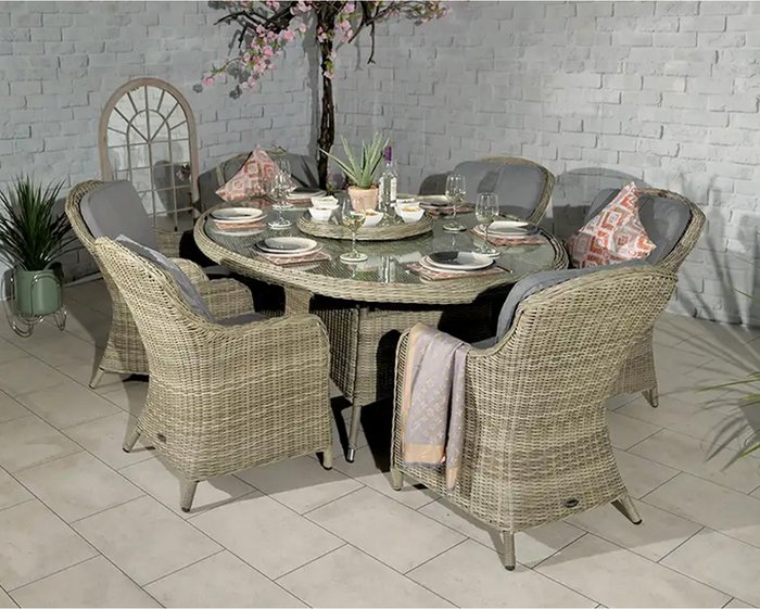 The Range | Royalcraft Royalcraft Wentworth 6 Seater Ellipse Imperial Dining Set Royalcraft Royalcraft Wentworth 6 Seater Ellipse Imperial Dining Set