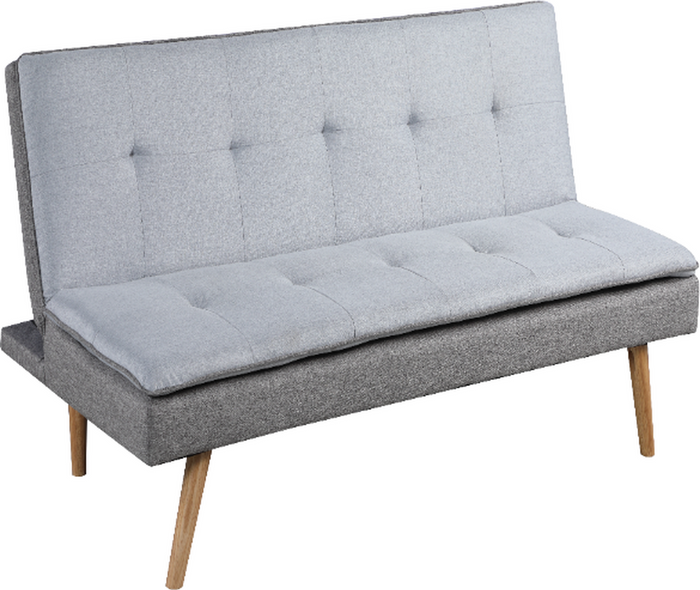 The Range | Humza Amani Zuma 3 Seater Fabric Sofa Bed with strong Wooden Legs - Grey Humza Amani Zuma 3 Seater Fabric Sofa Bed with strong Wooden Legs - Grey