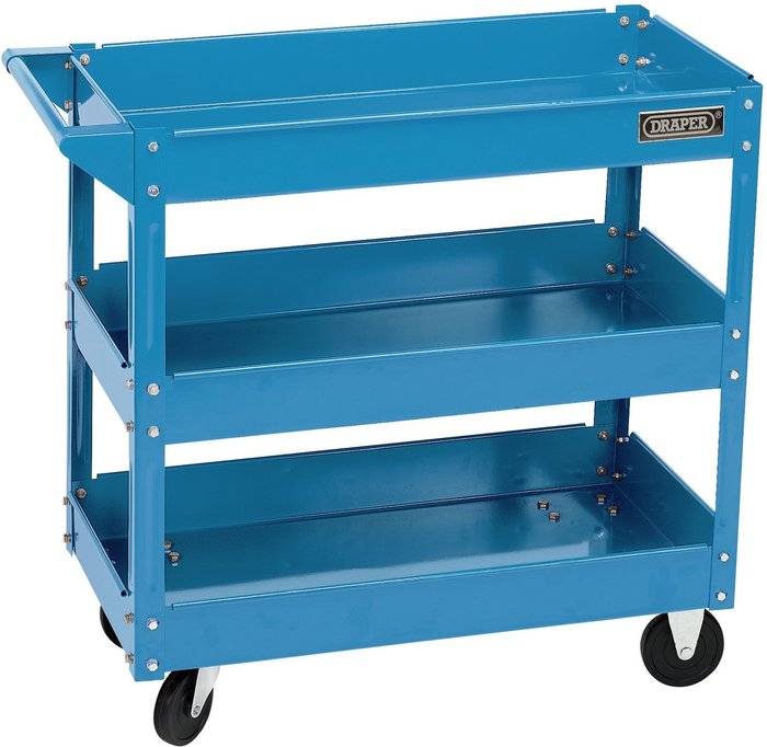 The Range | Draper Draper 3 Shelf Trolley Blue Draper Draper 3 Shelf Trolley Blue