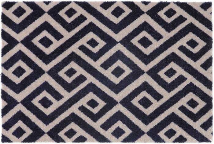 The Range | JVL JVL Mega Mat, Geo Pattern, 50x75cm - Blue/Cream JVL JVL Mega Mat, Geo Pattern, 50x75cm - Blue/Cream