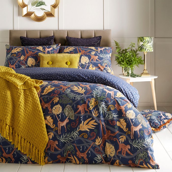 The Range | furn Furn. Monkey Forest King Duvet Cover Set Cotton Polyester Midnight furn Furn. Monkey Forest King Duvet Cover Set Cotton Polyester Midnight