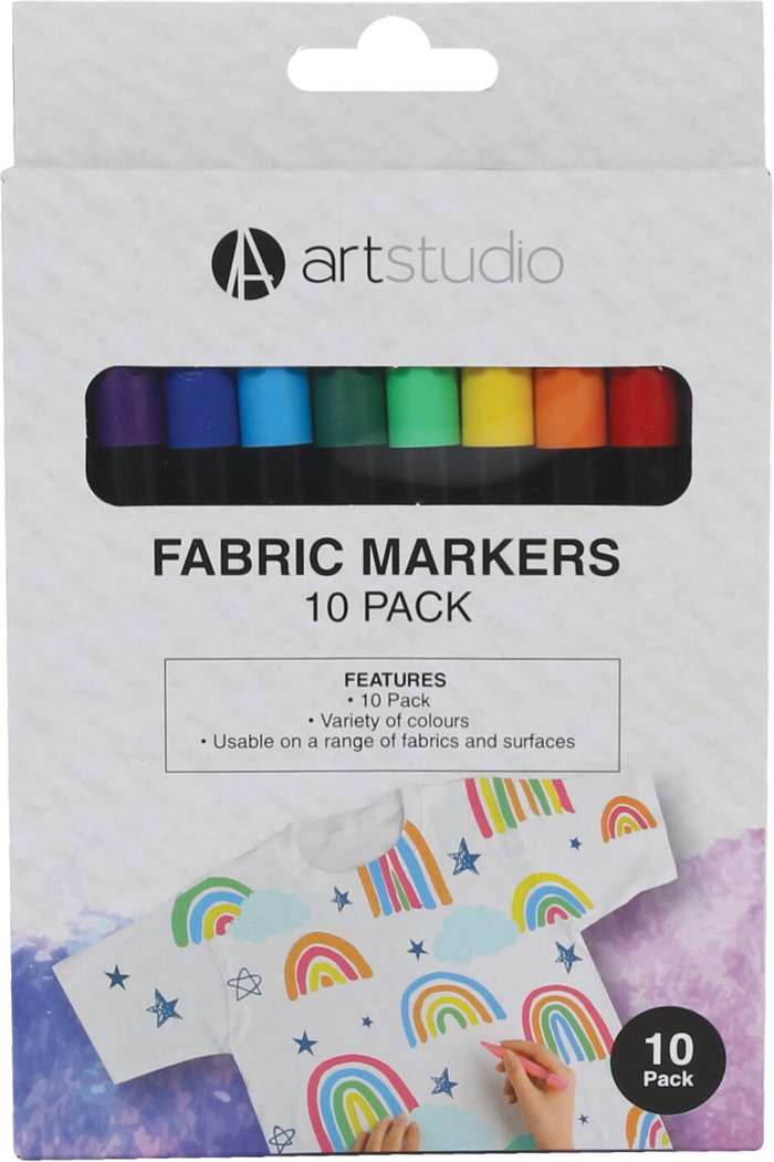 The Range | Art Studio Pack of 10 Art Studio Fabric Markers Art Studio Pack of 10 Art Studio Fabric Markers