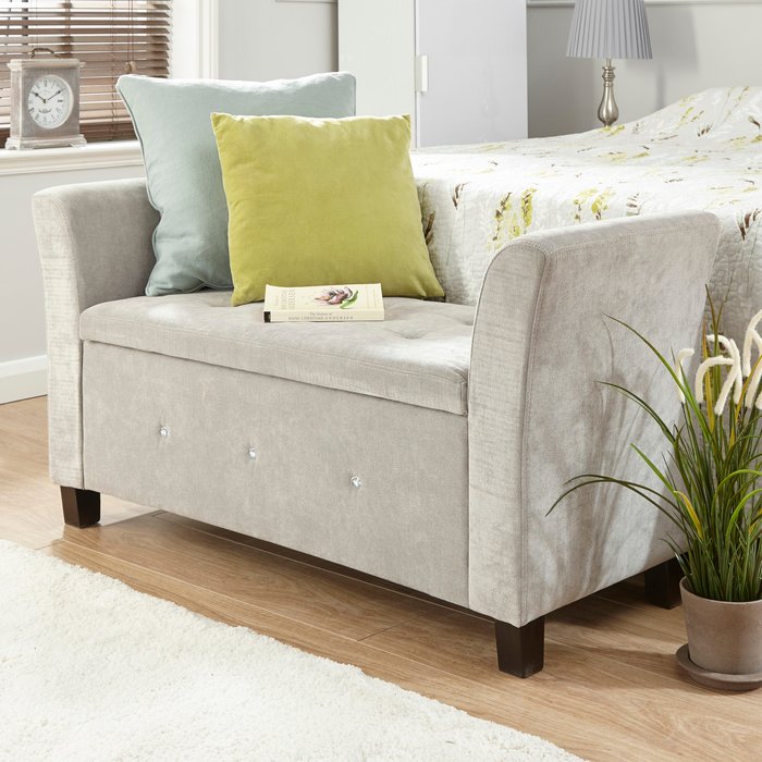The Range | Worldstores Essentials Verona Silver Ottoman Window Seat Silver Worldstores Essentials Verona Silver Ottoman Window Seat Silver