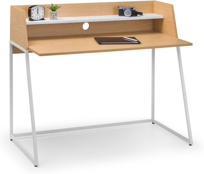 The Range | Julian Bowen Palmer Desk - Oak & White Julian Bowen Palmer Desk - Oak & White
