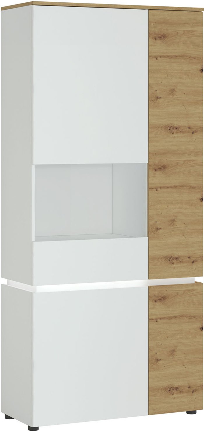 The Range | Furniture To Go Luci 4-Door Tall Display Cabinet - White / Left Hand Furniture To Go Luci 4-Door Tall Display Cabinet - White / Left Hand