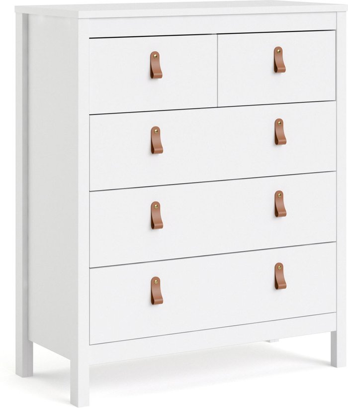 The Range | Furniture To Go Barcelona Chest of 5 Drawers - White Furniture To Go Barcelona Chest of 5 Drawers - White