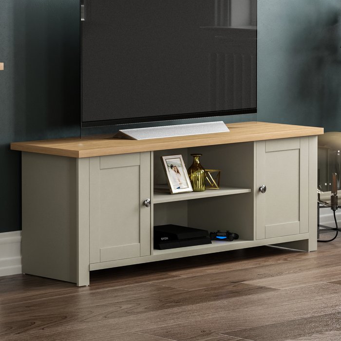 The Range | Arlington 2 Door TV Unit, Grey - Grey Arlington 2 Door TV Unit, Grey - Grey