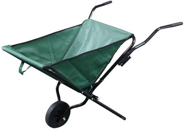 The Range | Samuel Alexander Folding Garden Wheelbarrow with Solid Rubber Tyre - Green Samuel Alexander Folding Garden Wheelbarrow with Solid Rubber Tyre - Green