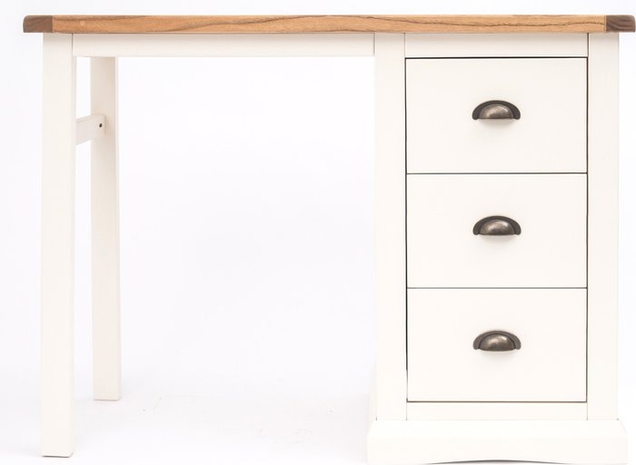 The Range | Cabinet Bits Cosenza 3 Drawer Dressing Table - White / Brass Cup Cabinet Bits Cosenza 3 Drawer Dressing Table - White / Brass Cup