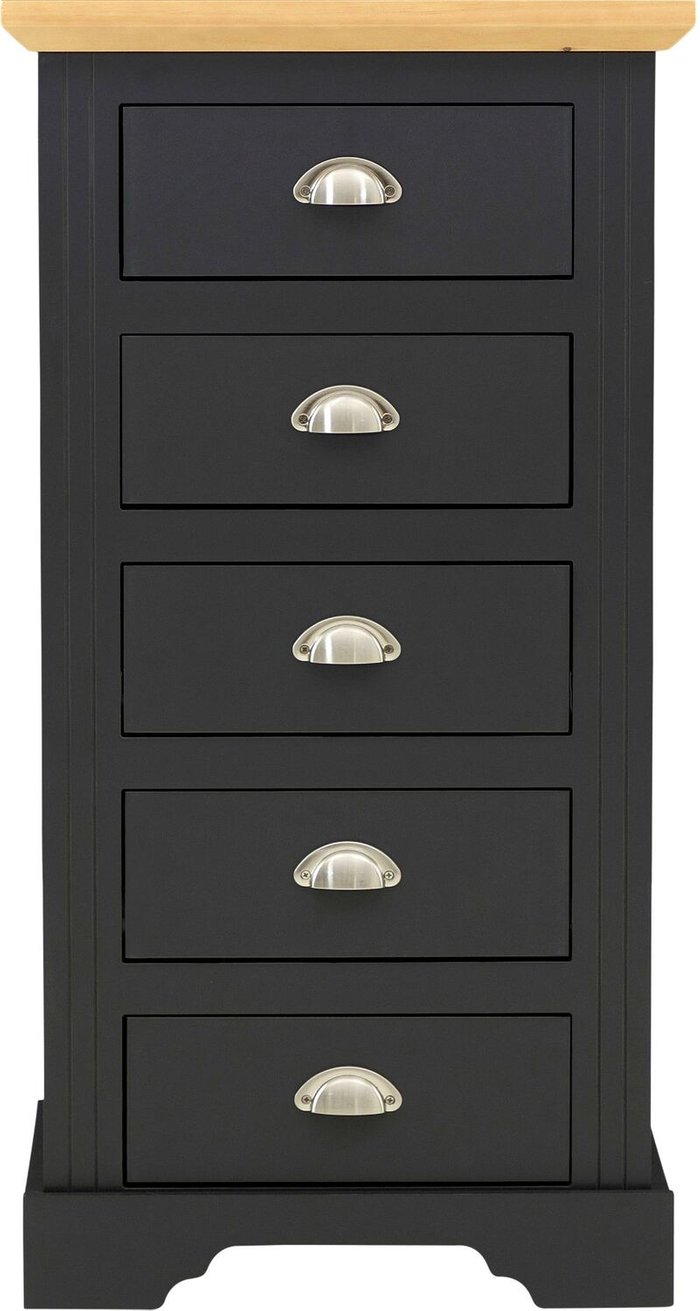 The Range | Seconique Toledo 5 Drawer Narrow Chest - Grey Seconique Toledo 5 Drawer Narrow Chest - Grey