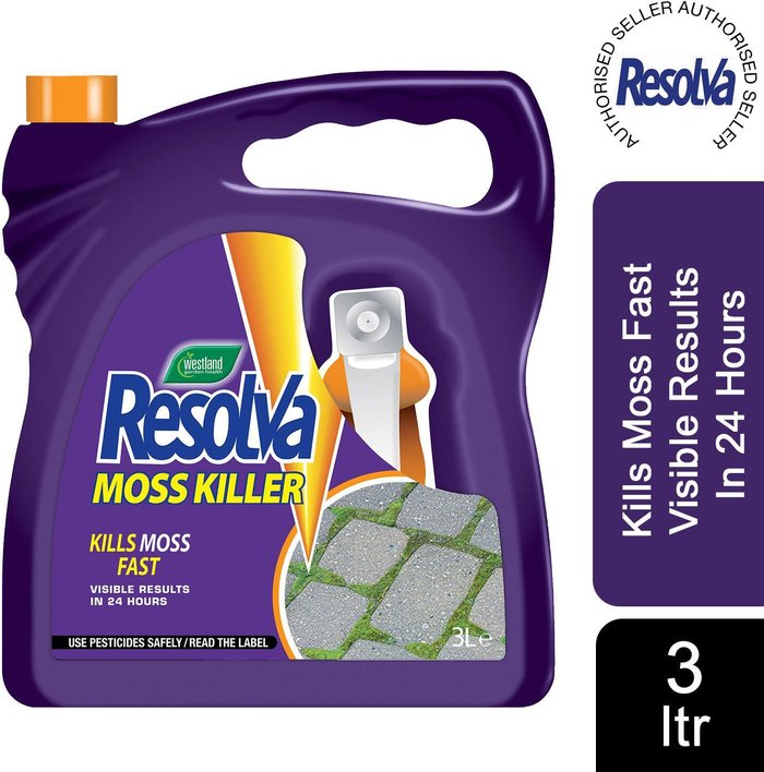 The Range | Resolva Moss Killer Kills Moss & Algae Fast Ready To Use For Lawn And Garden 3L Resolva Moss Killer Kills Moss & Algae Fast Ready To Use For Lawn And Garden 3L
