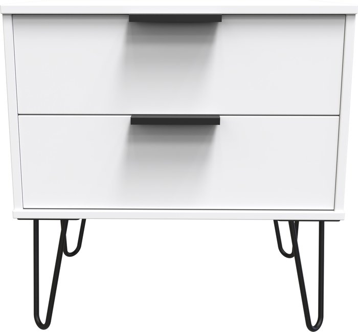 The Range | Hong Kong Ready Assembled 2 Drawer Midi Chest - White Matt Hong Kong Ready Assembled 2 Drawer Midi Chest - White Matt