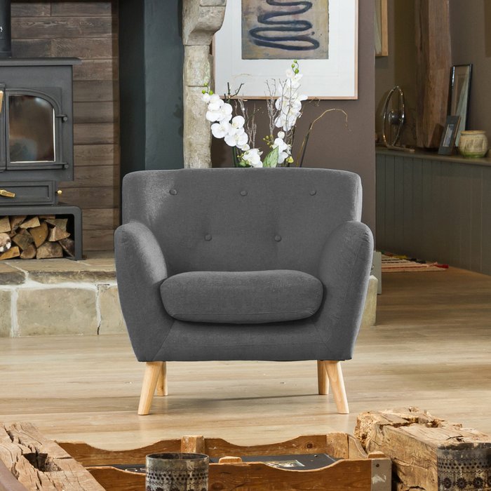 The Range | Artemis Home Lynwood Armchair - Dark Grey Artemis Home Lynwood Armchair - Dark Grey