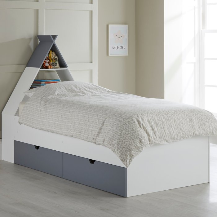 The Range | Kids Tipi Styled Cabin Bed in Grey - White Kids Tipi Styled Cabin Bed in Grey - White