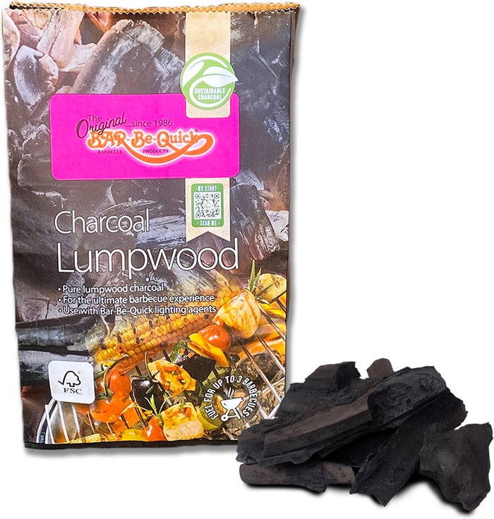The Range | BAR BE QUICK Lumpwood Charcoal 2.7kg, Black BAR BE QUICK Lumpwood Charcoal 2.7kg, Black