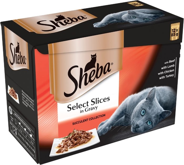 The Range | Sheba Pack of 12 Sheba Select Slices in Gravy Pouches - Succulent collection Sheba Pack of 12 Sheba Select Slices in Gravy Pouches - Succulent collection