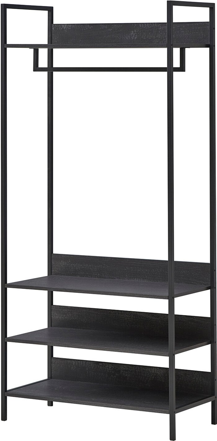 The Range | Timber Art Design UK Zahra Open Wardrobe with Four Shelves - Black / 83.8cm Timber Art Design UK Zahra Open Wardrobe with Four Shelves - Black / 83.8cm
