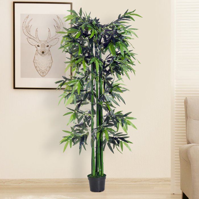 The Range | Outsunny Outsunny Artificial Bamboo Tree Plant In a Pot 1.8M for Home or Office Outsunny Outsunny Artificial Bamboo Tree Plant In a Pot 1.8M for Home or Office