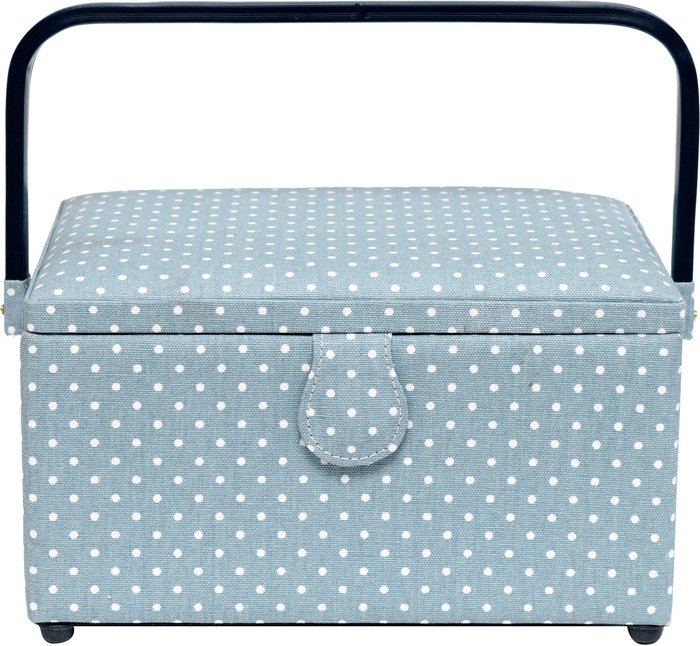 The Range | Korbond Tiny Dots Standard Sewing Basket - Blue Korbond Tiny Dots Standard Sewing Basket - Blue