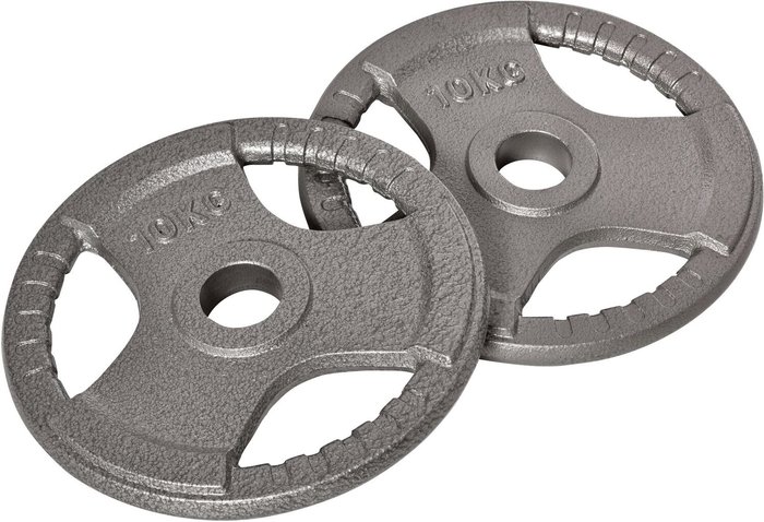 The Range | HOMCOM Weight Plates Grip Plate Sets - Silver / 2 HOMCOM Weight Plates Grip Plate Sets - Silver / 2