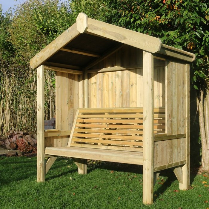 The Range | Churnet Valley Garden Furniture Cottage Arbour Fully Enclosed 3 Seater - Redwood Churnet Valley Garden Furniture Cottage Arbour Fully Enclosed 3 Seater - Redwood