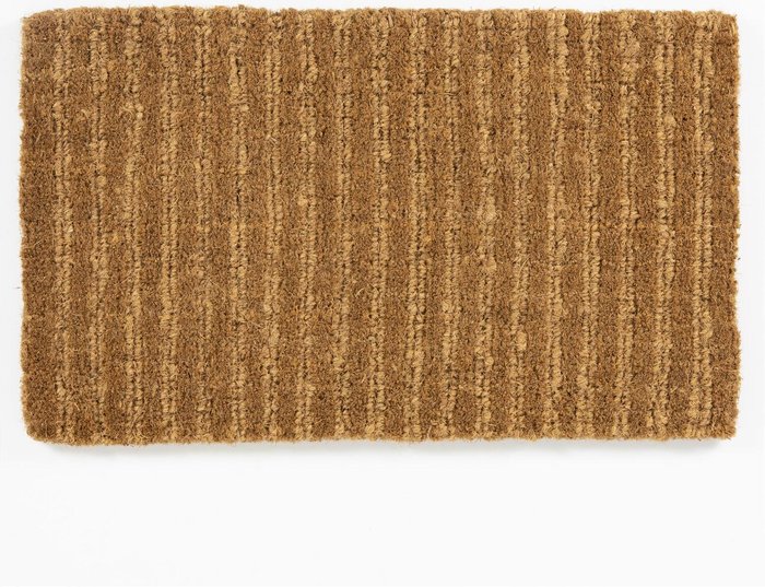 The Range | NATURELLE Naturelle Saddleworth Natural Stripe 45x75cm Hand Knotted Coir Mat - Brown NATURELLE Naturelle Saddleworth Natural Stripe 45x75cm Hand Knotted Coir Mat - Brown