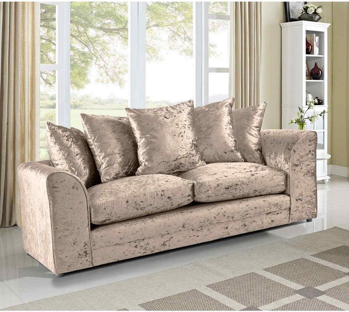 The Range | Simply Eleganza Mirana Modern Crush Velvet 3 Seater Sofa - Orange Simply Eleganza Mirana Modern Crush Velvet 3 Seater Sofa - Orange