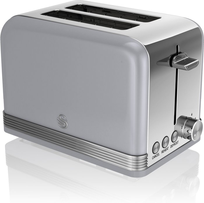 The Range | Swan 2 Slice Retro Grey Toaster - Swan Swan 2 Slice Retro Grey Toaster - Swan