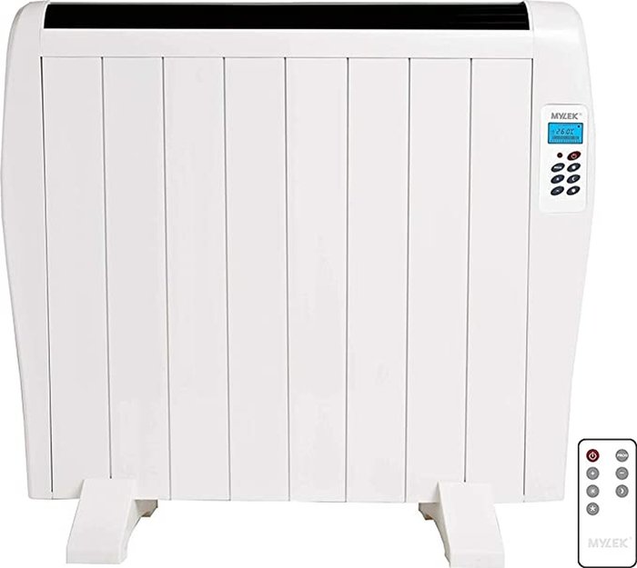 The Range | MYLEK Aluminium Electric Panel Heater Radiator with Timer, Thermostat and Remote - White / 69cm MYLEK Aluminium Electric Panel Heater Radiator with Timer, Thermostat and Remote - White / 69cm