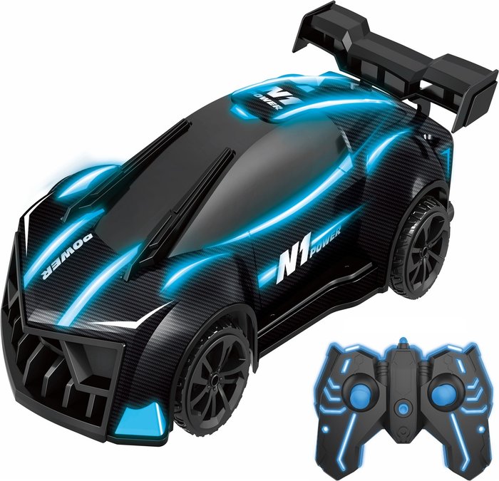 The Range | Rexco Large Electric Blue Four Way Radio Remote Control RC Car - Black Grey Blue Rexco Large Electric Blue Four Way Radio Remote Control RC Car - Black Grey Blue