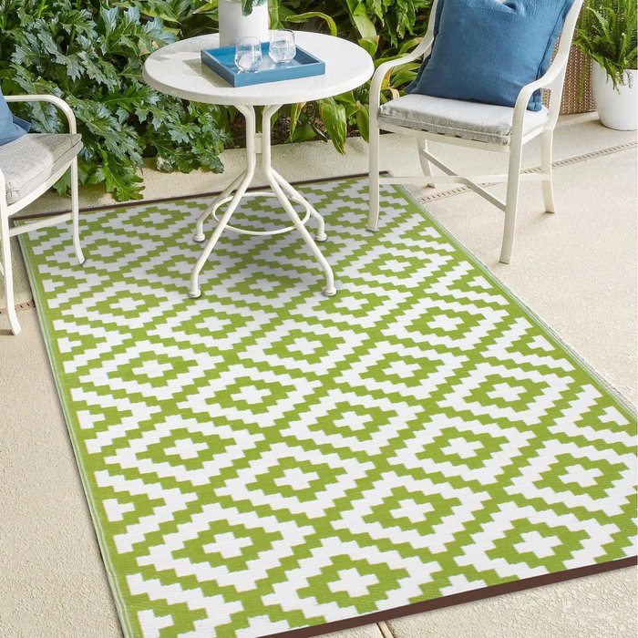 The Range | Green Decore Green Decore 150 x 240cm Reversible Outdoor Rug - Leaf Green Green Decore Green Decore 150 x 240cm Reversible Outdoor Rug - Leaf Green