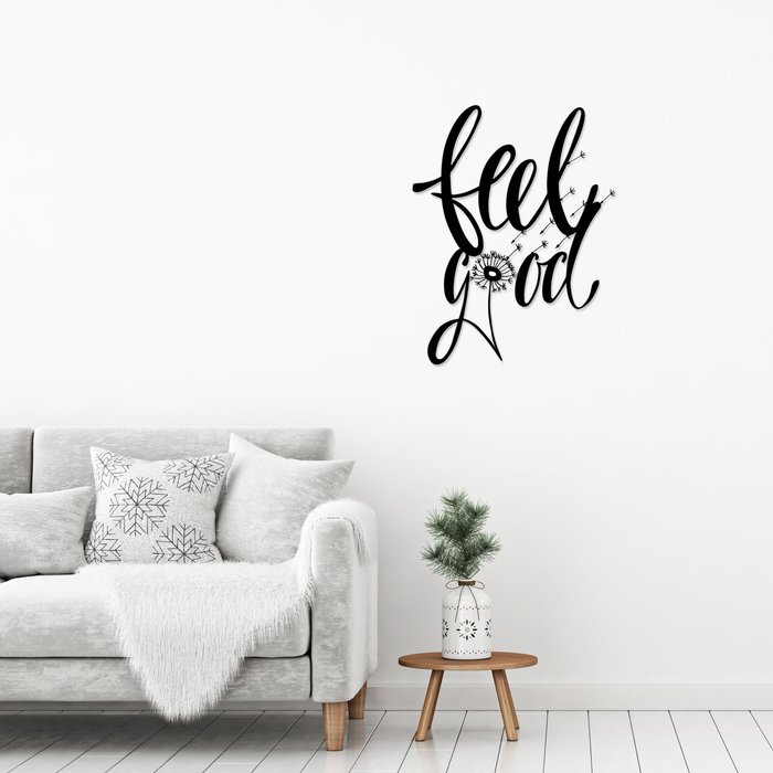 The Range | Decortie Feel Good Wall Art Metal Decorative Object - Black - Black Decortie Feel Good Wall Art Metal Decorative Object - Black - Black