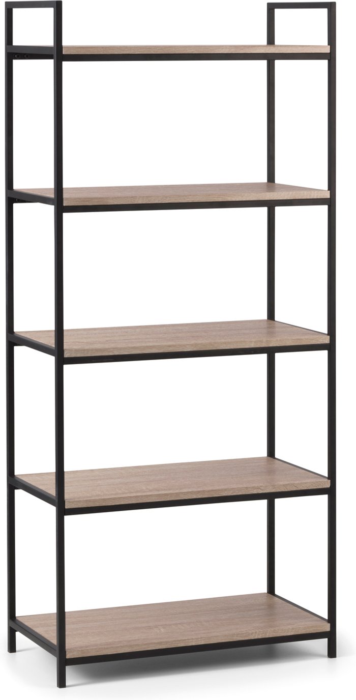 The Range | Julian Bowen Tribeca Tall Bookcase Black/Natural Julian Bowen Tribeca Tall Bookcase Black/Natural