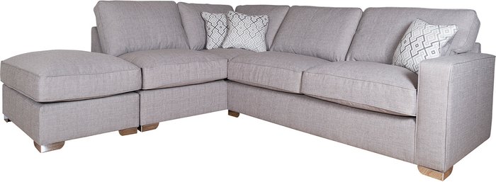 The Range | New York Barley Silver Corner Sofa Unit - Barley Silver / Left-hand / Carnaby Slate New York Barley Silver Corner Sofa Unit - Barley Silver / Left-hand / Carnaby Slate