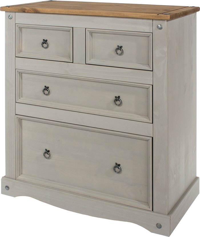 The Range | Core Products Corona Grey 2 over 2 Drawer Chest - Grey Core Products Corona Grey 2 over 2 Drawer Chest - Grey