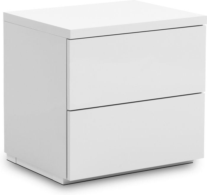 The Range | Julian Bowen Monaco Two Drawer Bedside - White Julian Bowen Monaco Two Drawer Bedside - White