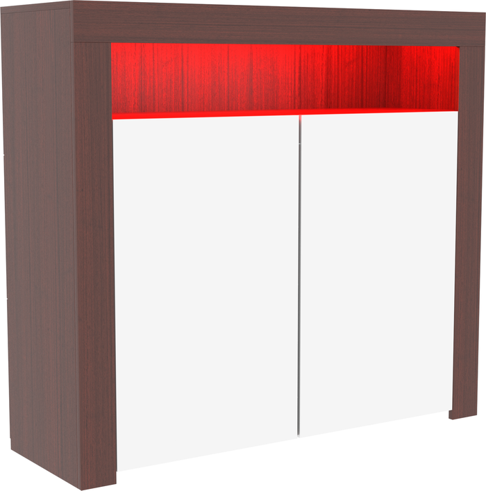 The Range | Nova LED Sideboard - Walnut and White / 2 Nova LED Sideboard - Walnut and White / 2