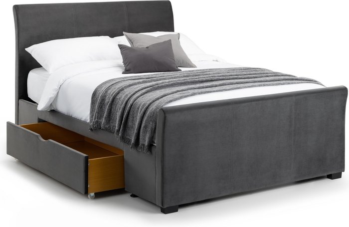 The Range | Julian Bowen Superking Capri Bed With Drawers - Dark Grey - Dark Grey Julian Bowen Superking Capri Bed With Drawers - Dark Grey - Dark Grey