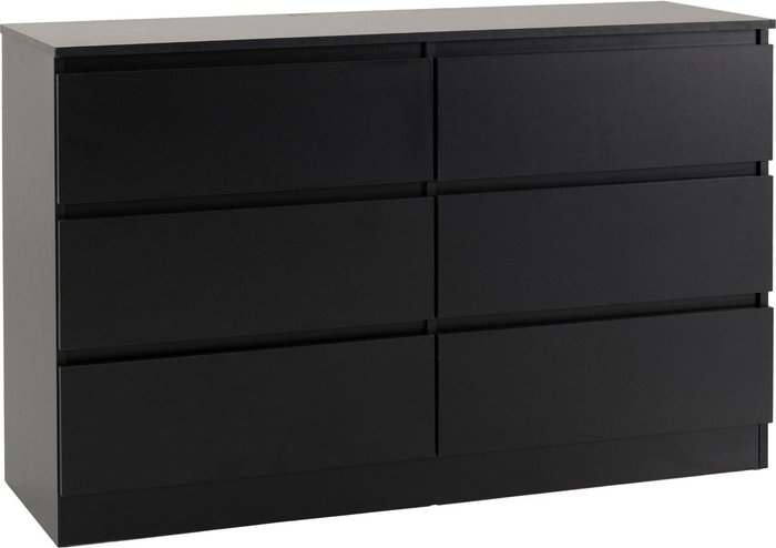 The Range | Seconique Malvern 6 Drawer Chest - Black Seconique Malvern 6 Drawer Chest - Black