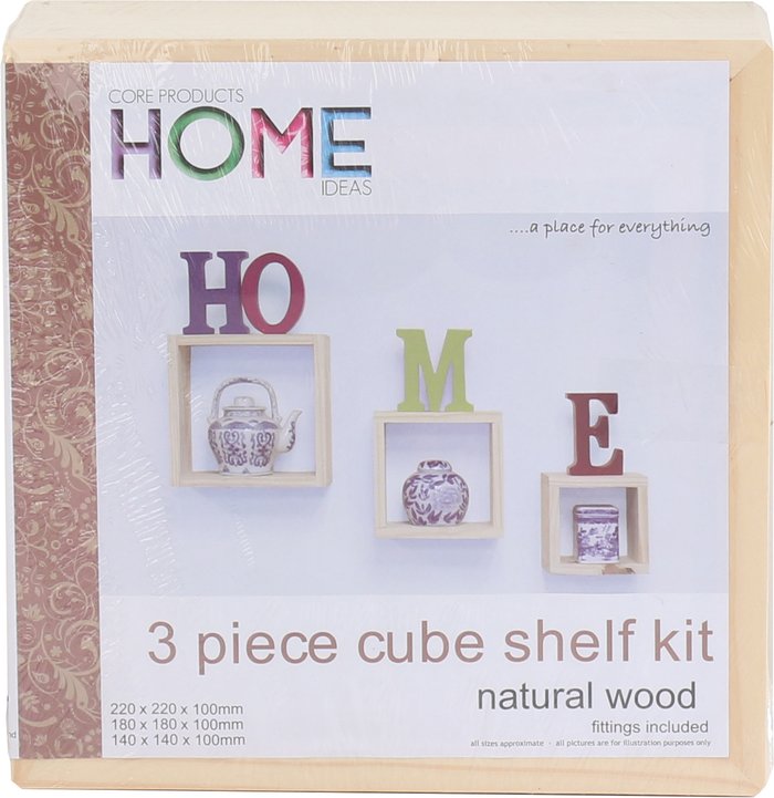 The Range | Core Products Wood Hanging Wall Cubes - Natural Core Products Wood Hanging Wall Cubes - Natural