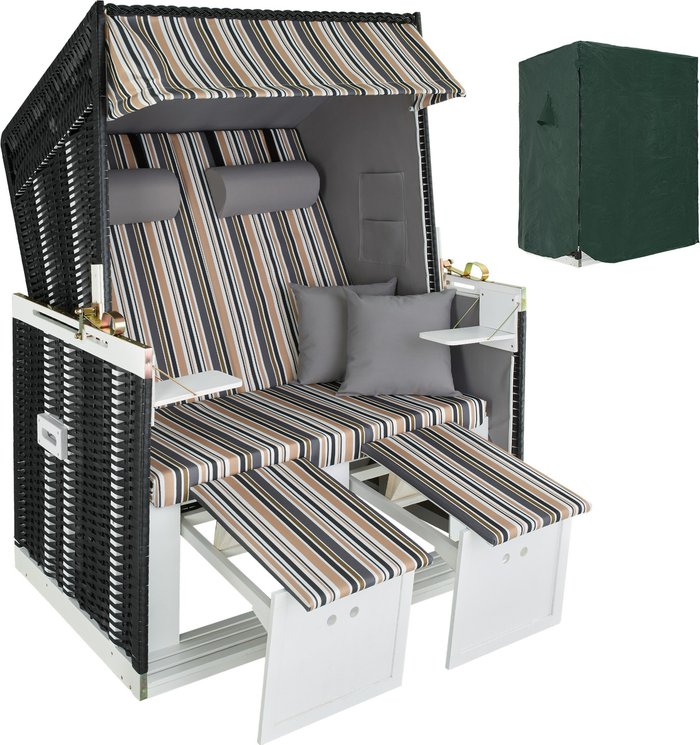 The Range | TECTAKE Tectake Beach Chair With Cushions - Black TECTAKE Tectake Beach Chair With Cushions - Black