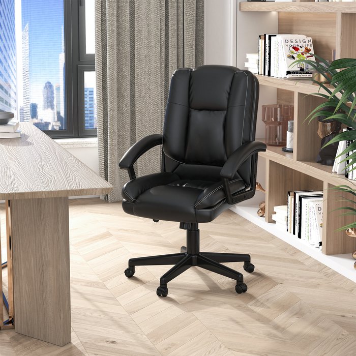The Range | HOMCOM Swivel Executive Office Chair - Black HOMCOM Swivel Executive Office Chair - Black